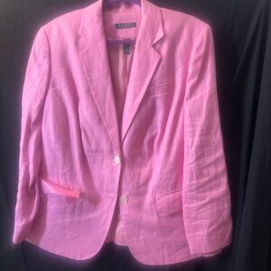 Ralph Lauren pink blazer with shoulder pads